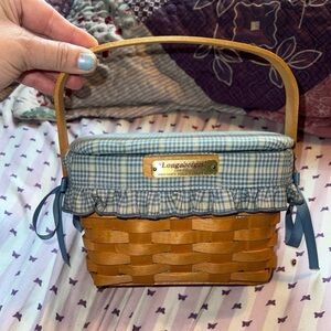 Longaberger 1998 Dresden tour ll basket with liner, insert and attached lid